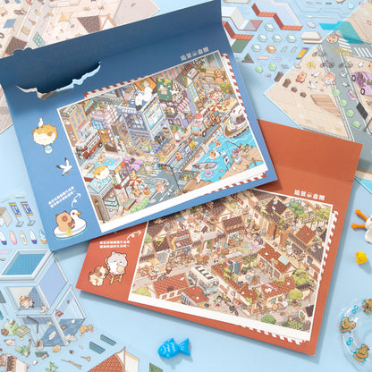 [Harbour Town] XL Series Isometric Scene Stickers