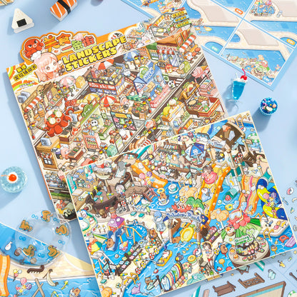 [Water Park] XL Series Isometric Scene Stickers