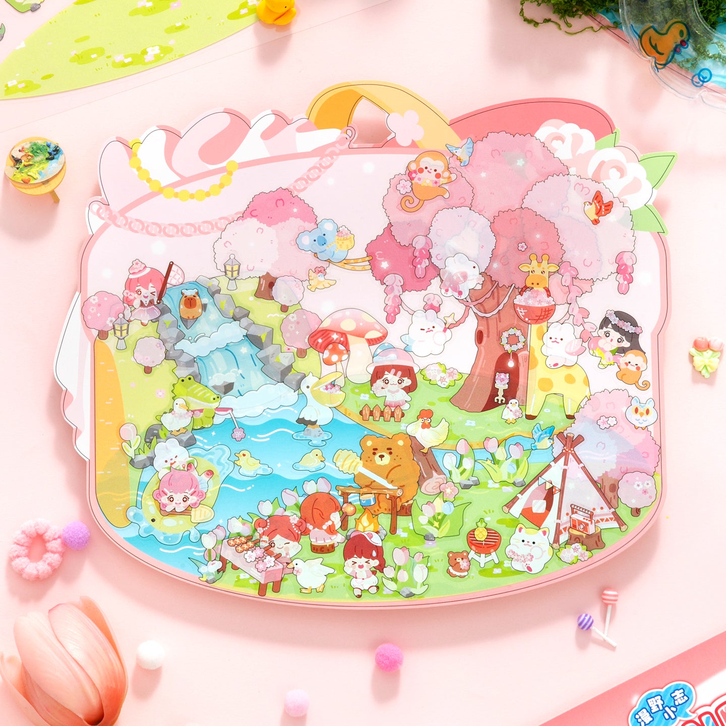 [Wildfield Chronicles] XL Series Isometric Scene Stickers - Cozy Sticker Room