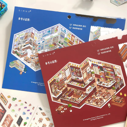 [Japanese Restaurant] XL Series Isometric Scene Stickers