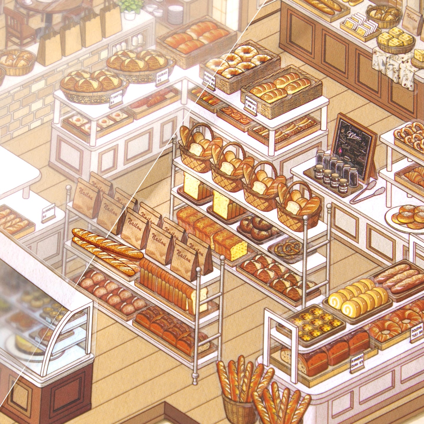 [Golden Bakehouse] XL Series Isometric Scene Stickers