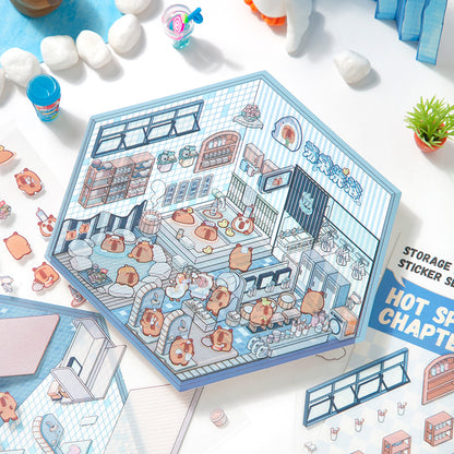 [Hot Spring] XL Series Isometric Scene Stickers