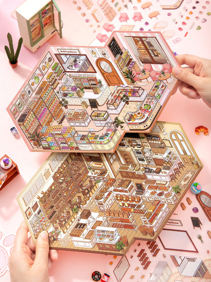 [Cake Boutique] XL Series Isometric Scene Stickers