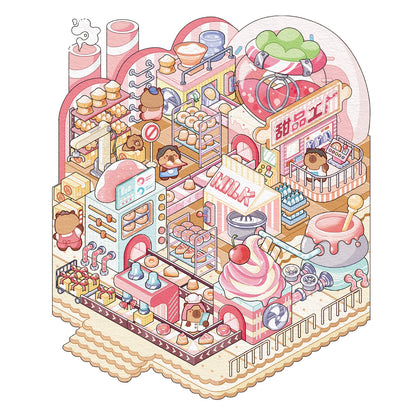 [Bakery Factory] Isometric Miniature Scene Stickers - Cozy Sticker Room