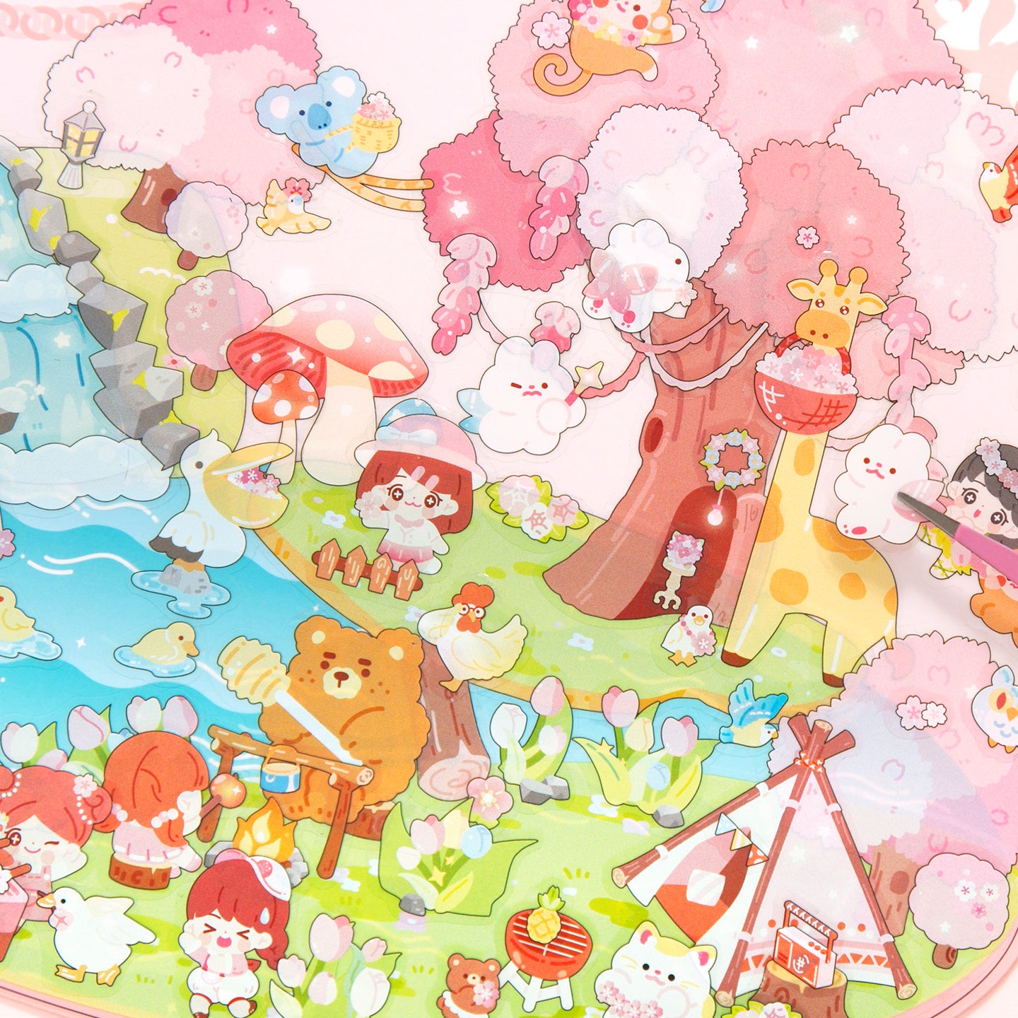 [Wildfield Chronicles] XL Series Isometric Scene Stickers - Cozy Sticker Room