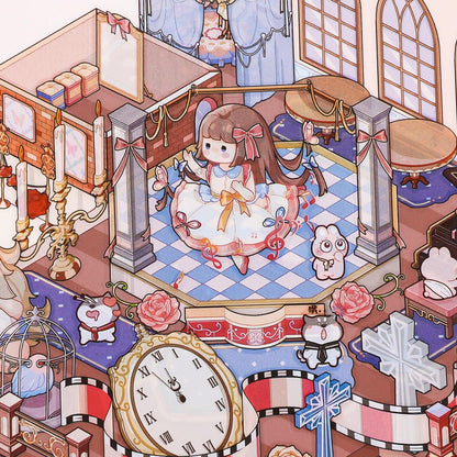[Lolita Doll House] XL Folding Multi-Layer Scene Stickers