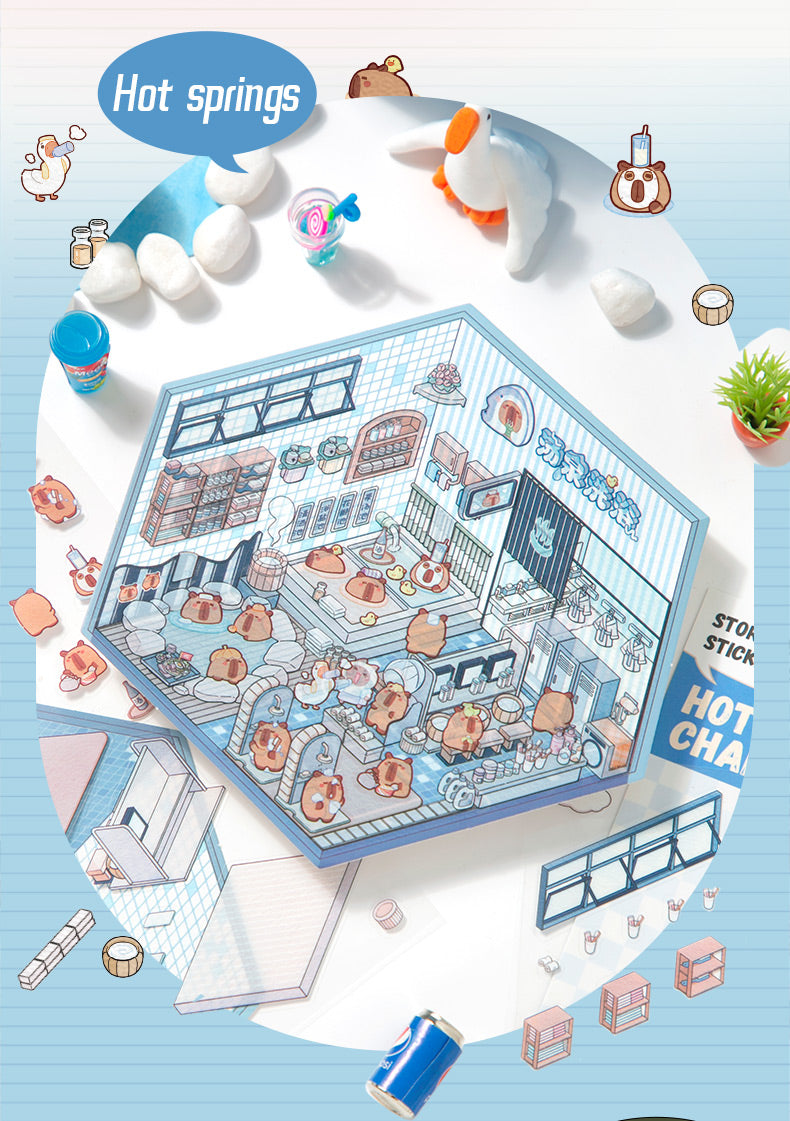 [Hot Spring] XL Series Isometric Scene Stickers