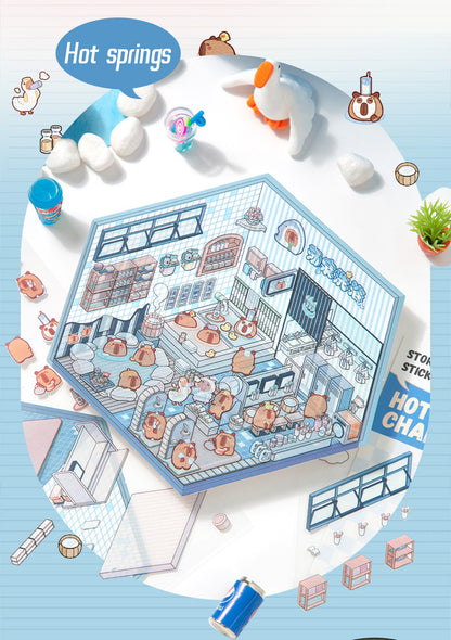 [Hot Spring] XL Series Isometric Scene Stickers
