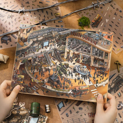 [Wasteland Station] XL Series Isometric Scene Stickers