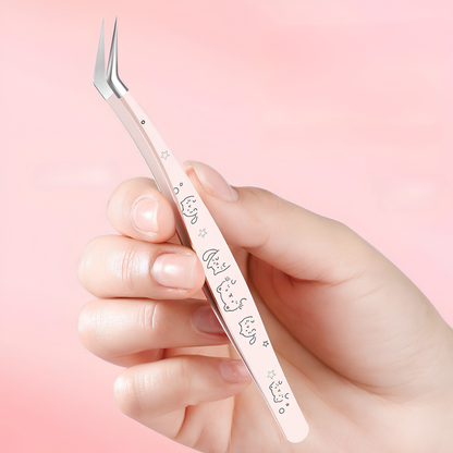 Long-Tip Angled Precision Craft Tweezers