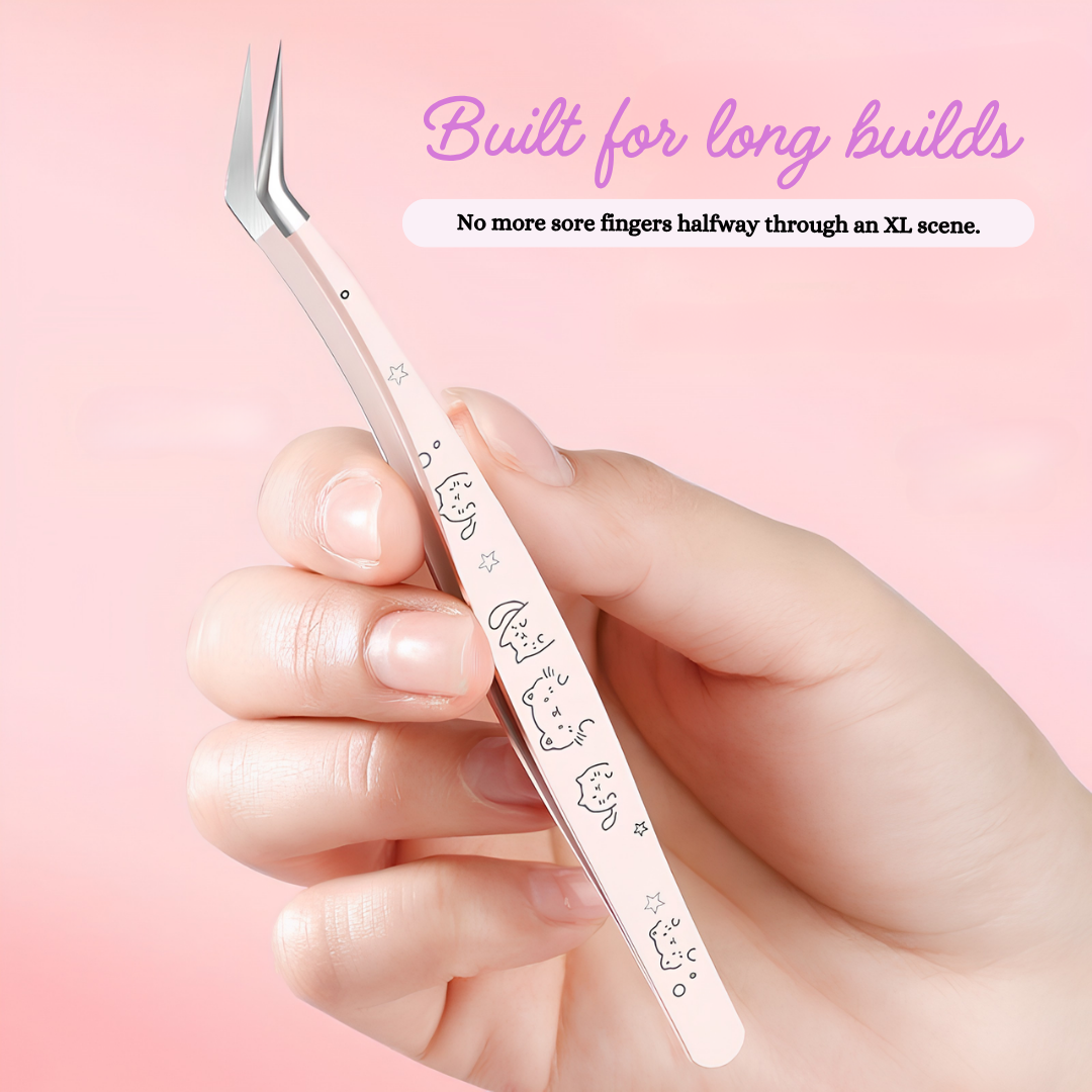 Long-Tip Angled Precision Craft Tweezers