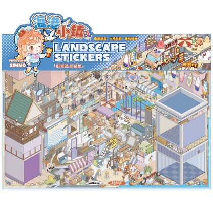 [Harbour Town] XL Series Isometric Scene Stickers