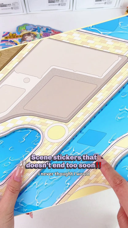 [Water Park] XL Series Isometric Scene Stickers