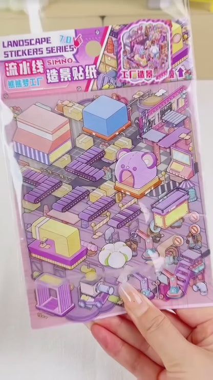 [Teddy Factory] Isometric Miniature Scene Stickers