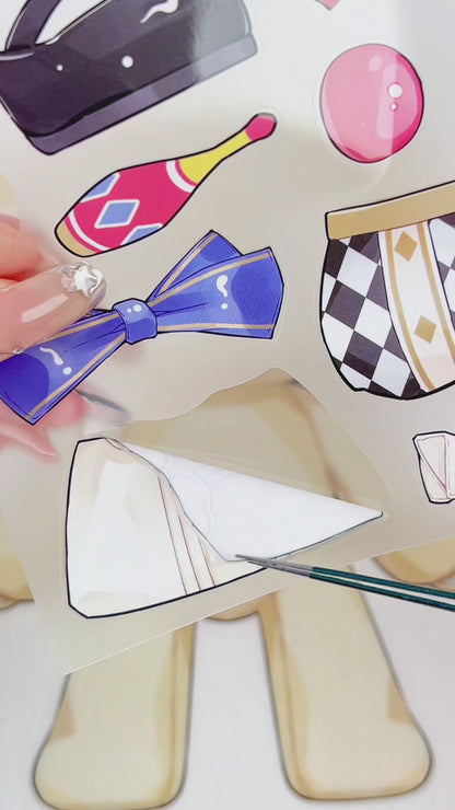 [Space Bear] 3-Layer Clockwork XL Scene Stickers