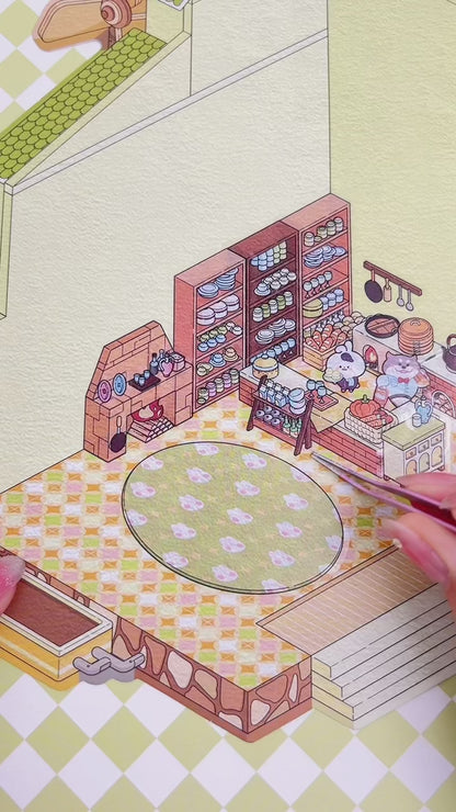 [Moving Castle] XL Series Isometric Scene Stickers
